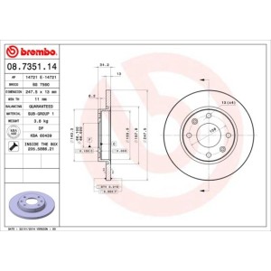 Δισκόπλακα BREMBO 08.7351.14