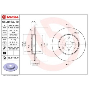 Brake Disc BREMBO 08.8163.11