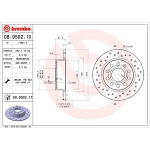 Δισκόπλακα BREMBO 08.9502.1X