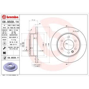 Brake Disc BREMBO 08.9509.11