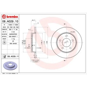 Brake Disc BREMBO 08.A029.11