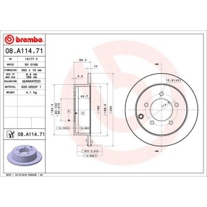 Δισκόπλακα BREMBO 08.A114.71