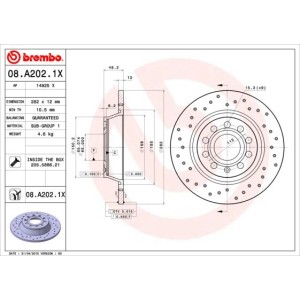 Δισκόπλακα BREMBO 08.A202.1X