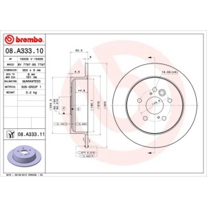 Δισκόπλακα BREMBO 08.A333.11