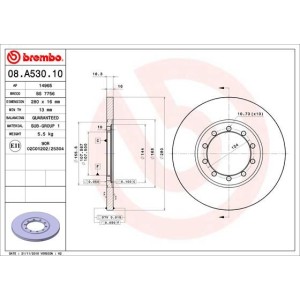 Δισκόπλακα BREMBO 08.A530.10