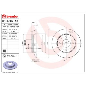 Δισκόπλακα BREMBO 08.A607.11