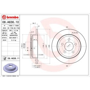 Δισκόπλακα BREMBO 08.A636.10