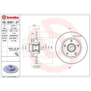 Brake Disc BREMBO 08.B391.37