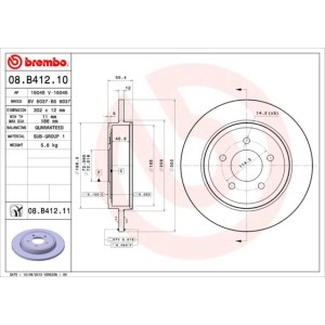 Brake Disc BREMBO 08.B412.11