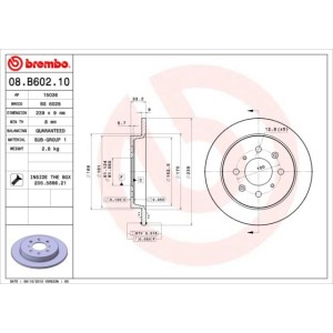 Brake Disc BREMBO 08.B602.10