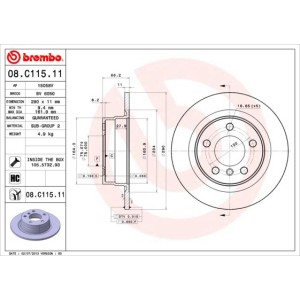 Brake Disc BREMBO 08.C115.11