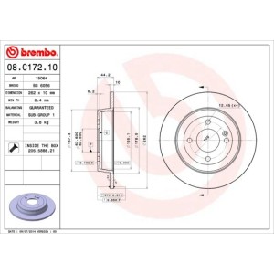 Brake Disc BREMBO 08.C172.10