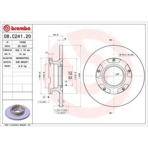 Δισκόπλακα BREMBO 08.C241.20