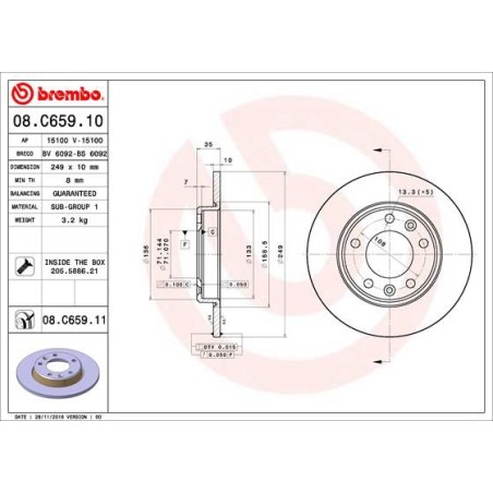 Δισκόπλακα BREMBO 08.C659.11