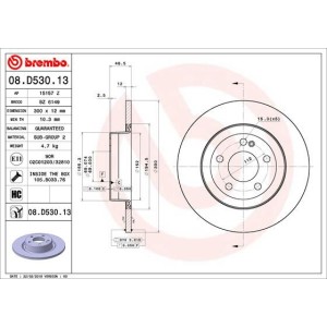 Brake Disc BREMBO 08.D530.13