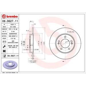 Δισκόπλακα BREMBO 08.D627.11