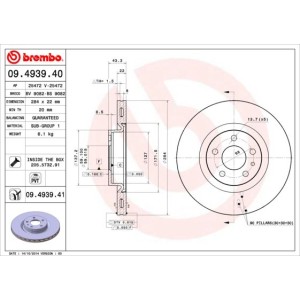 Brake Disc BREMBO 09.4939.41