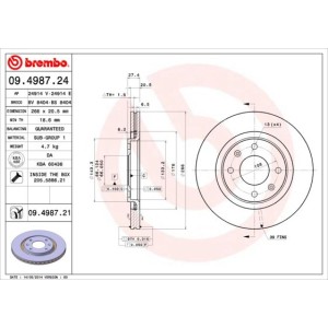 Brake Disc BREMBO 09.4987.24