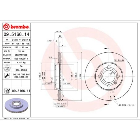 Brake Disc BREMBO 09.5166.14