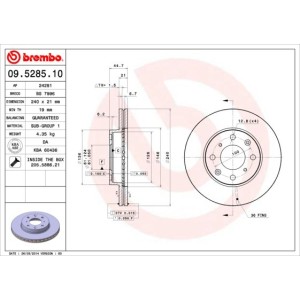 Brake Disc BREMBO 09.5285.10