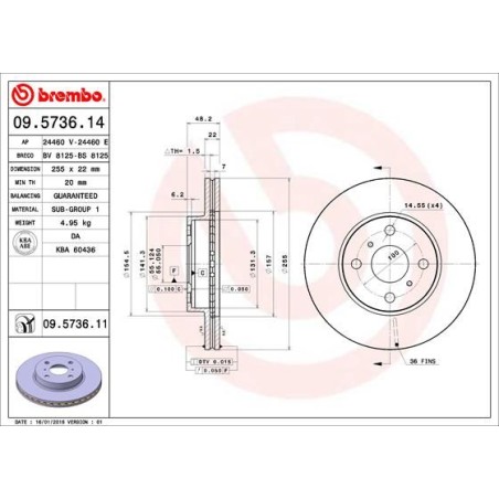 Brake Disc BREMBO 09.5736.14