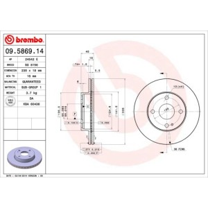 Brake Disc BREMBO 09.5869.14