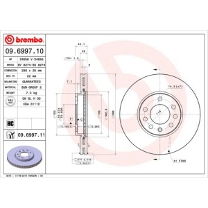 Δισκόπλακα BREMBO 09.6997.10