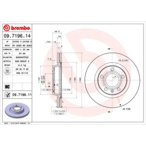 Brake Disc BREMBO 09.7196.14