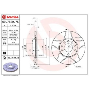 Δισκόπλακα BREMBO 09.7629.75