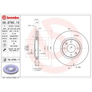 Brake Disc BREMBO 09.8760.11