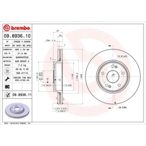 Δισκόπλακα BREMBO 09.8936.11