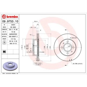 Δισκόπλακα BREMBO 09.9753.10