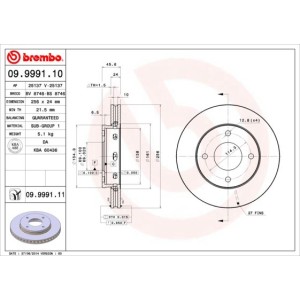 Brake Disc BREMBO 09.9991.11