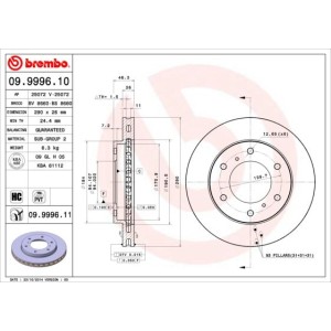 Brake Disc BREMBO 09.9996.10