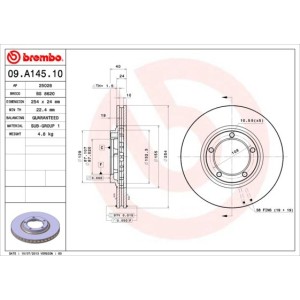 Brake Disc BREMBO 09.A145.10