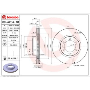 Δισκόπλακα BREMBO 09.A204.11