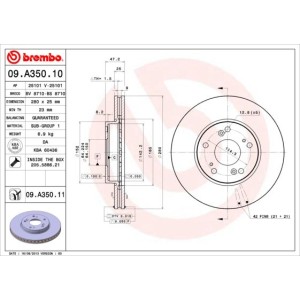 Brake Disc BREMBO 09.A350.11