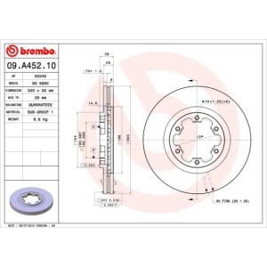 Δισκόπλακα BREMBO 09.A452.10