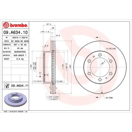 Brake Disc BREMBO 09.A634.10