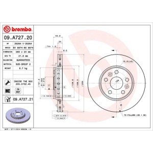 Δισκόπλακα BREMBO 09.A727.20
