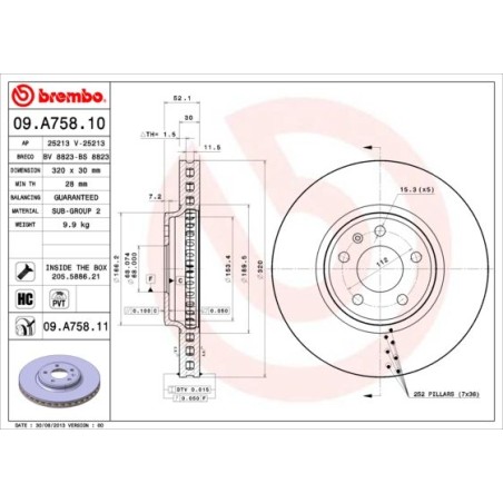 Brake Disc BREMBO 09.A758.10