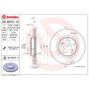 Brake Disc BREMBO 09.B270.10