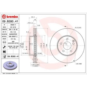 Brake Disc BREMBO 09.B280.41