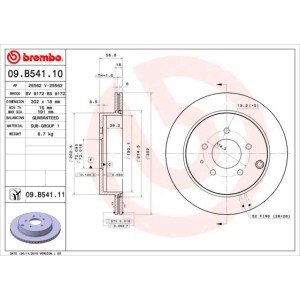 Brake Disc BREMBO 09.B541.11