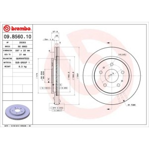 Δισκόπλακα BREMBO 09.B560.10