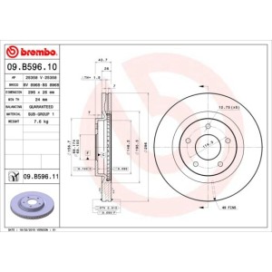 Brake Disc BREMBO 09.B596.11