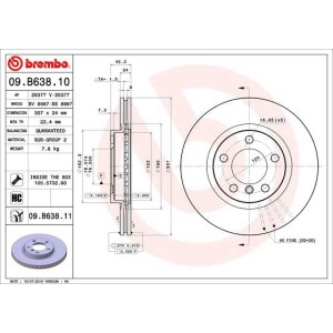 Brake Disc BREMBO 09.B638.11