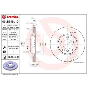 Brake Disc BREMBO 09.B645.11