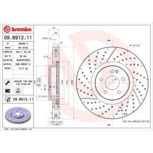 Brake Disc BREMBO 09.B913.11