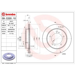 Δισκόπλακα BREMBO 09.C220.10